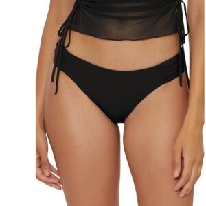 BECCA Muse Bikini Bottom Women's Black Nylon Stretch Swimwear